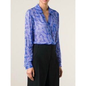 NEW Diane Von Furstenberg Lorelei Sheer Top